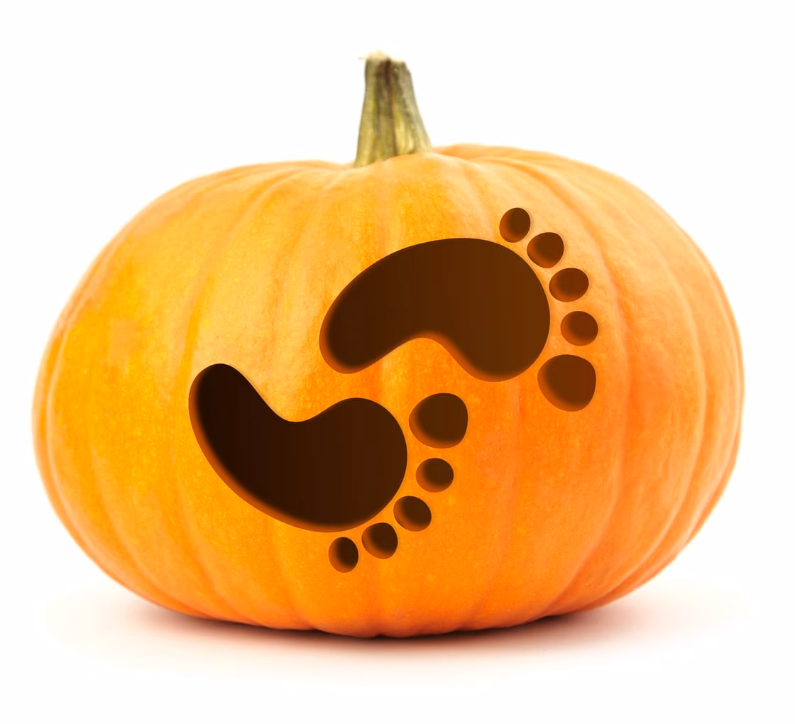 Baby Announcement pumpkin carving stencil, view 6