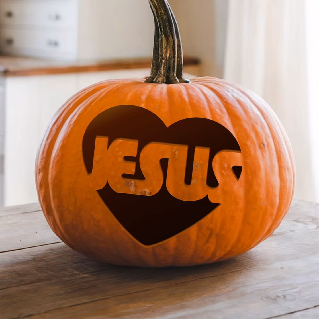 Christian pumpkin carving stencil, view 8