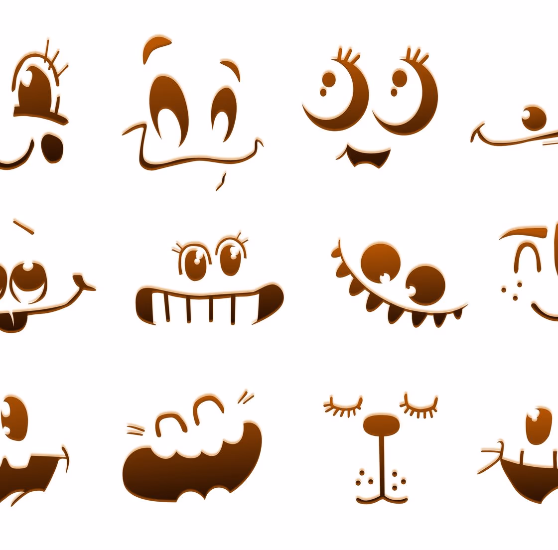 Cute pumpkin carving stencil, view 6