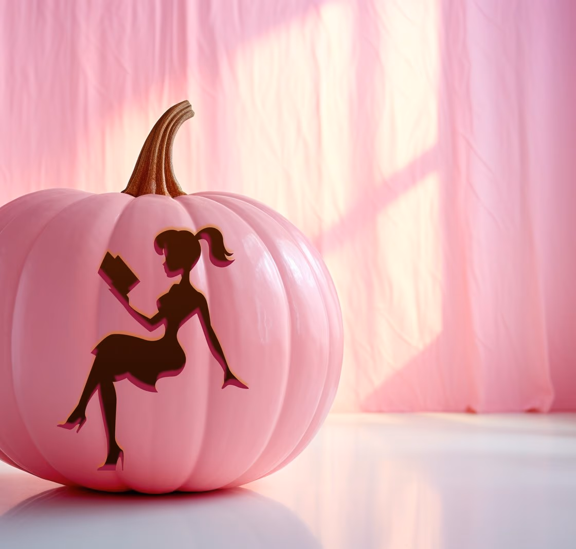 Princess pumpkin carving stencil, view 2