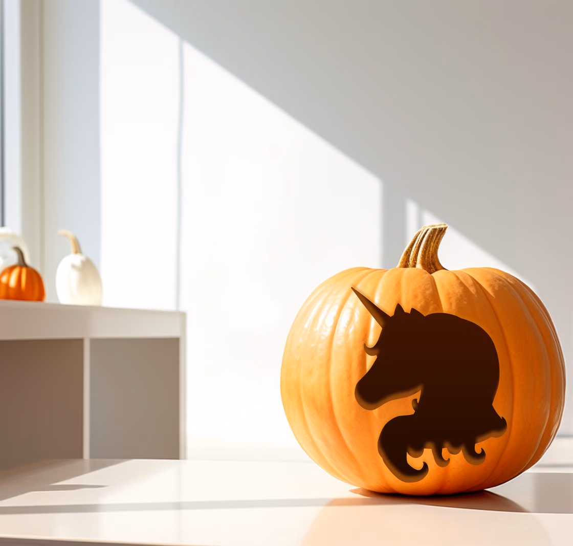 Princess pumpkin carving stencil, view 4