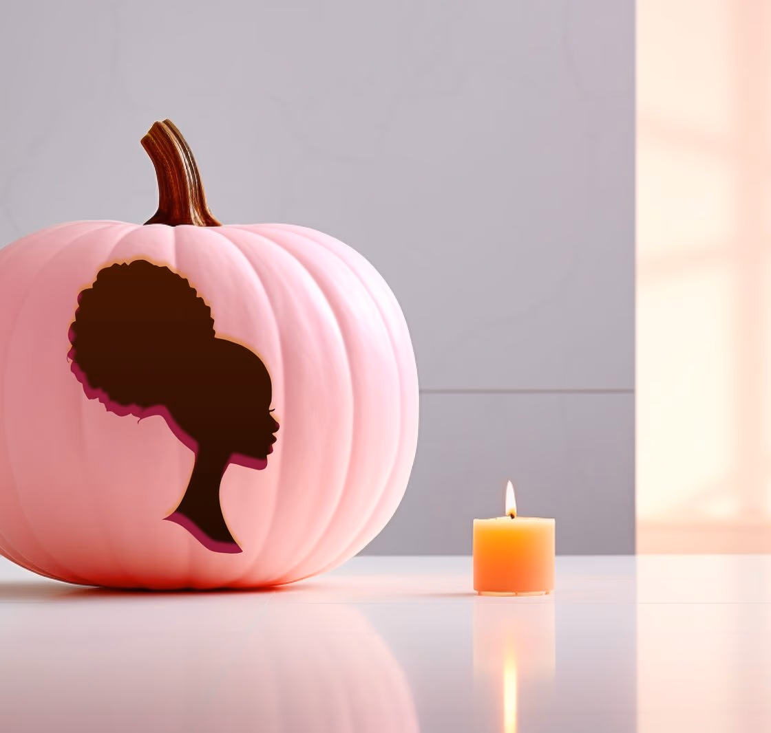 Princess pumpkin carving stencil, view 5
