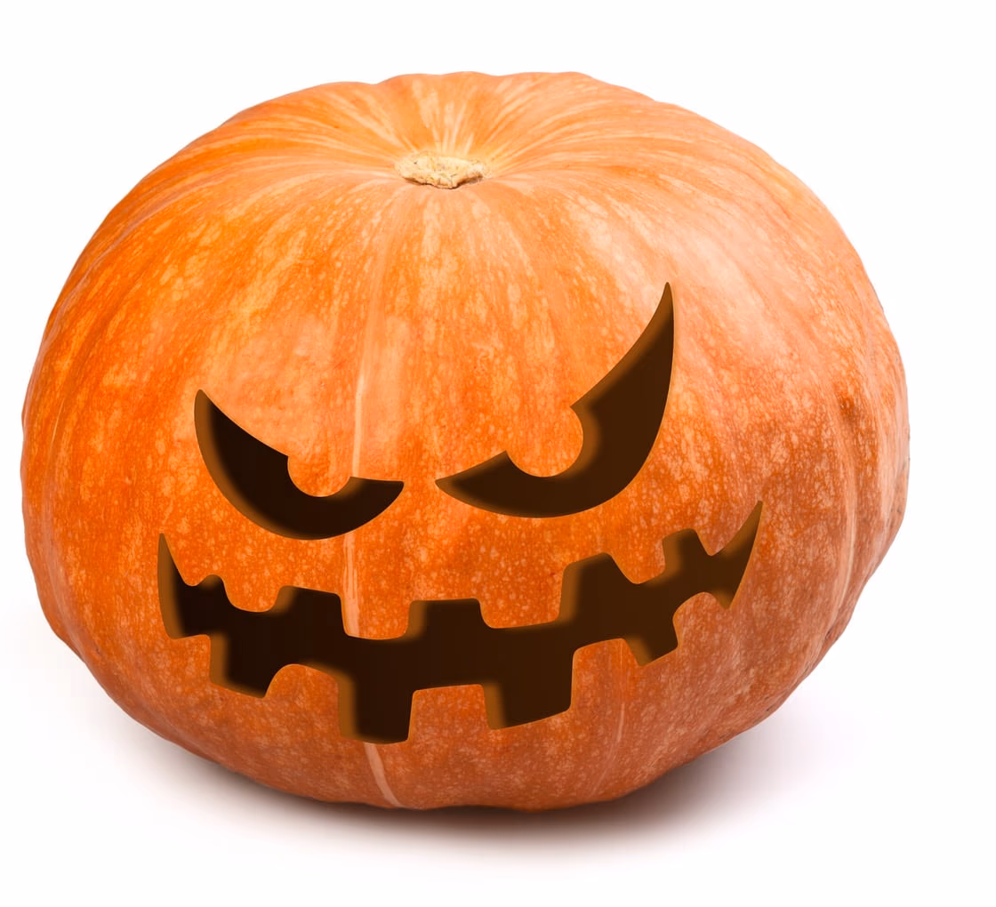 Simple pumpkin carving stencil, view 3