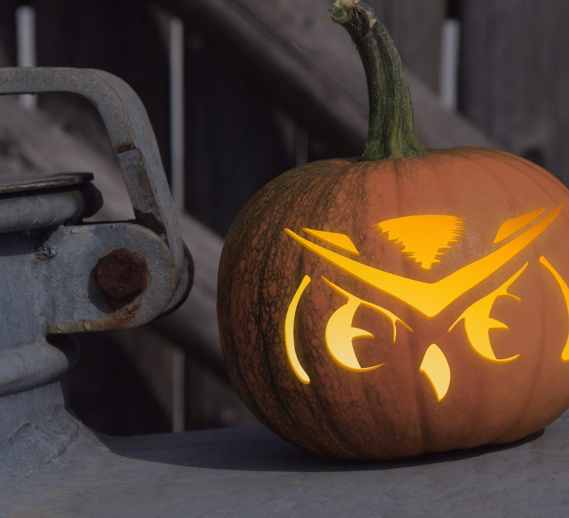 Vintage pumpkin carving stencil, view 3